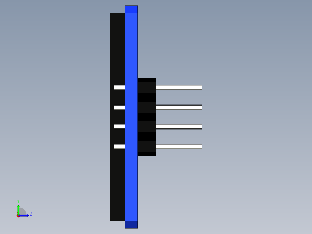 0,96英寸OLED显示模块左视图