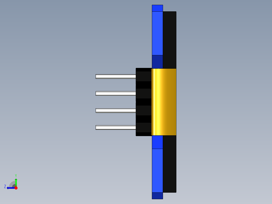 0,96英寸OLED显示模块右视图
