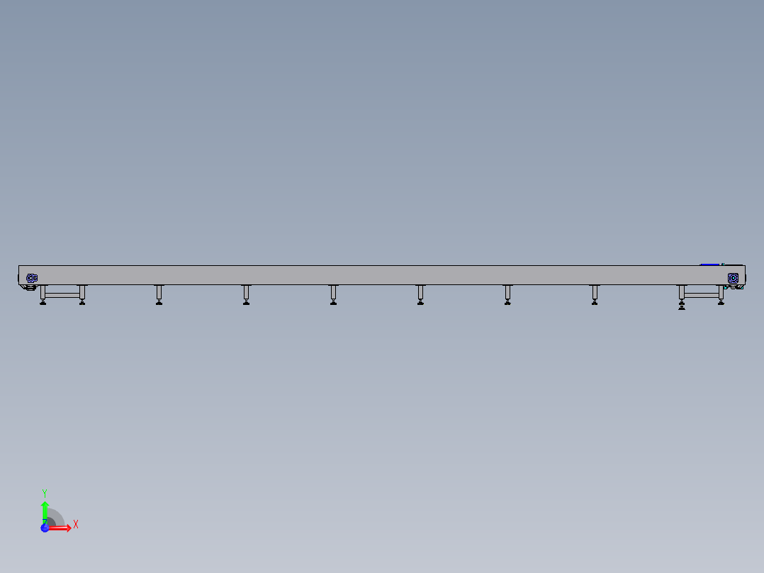 矮型链板输送线sw16可编辑前视图