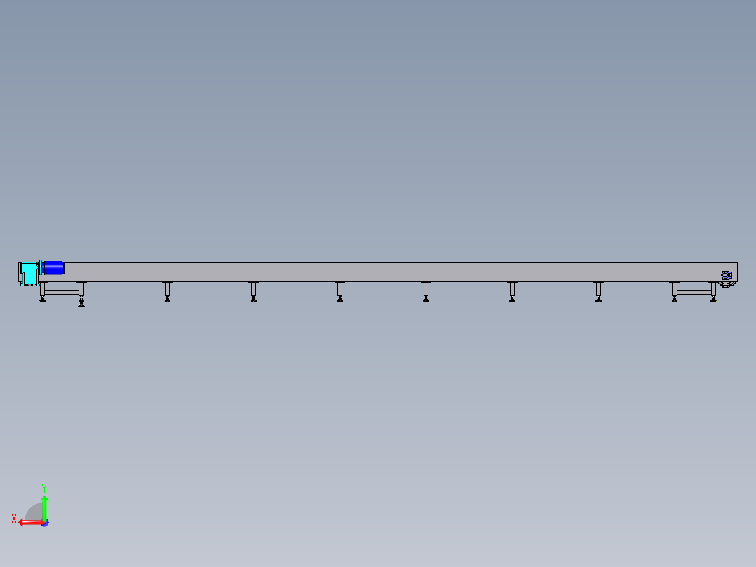 矮型链板输送线sw16可编辑后视图