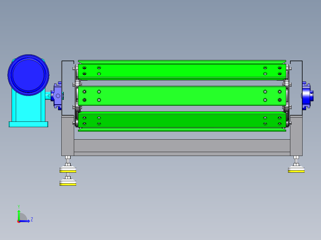 矮型链板输送线sw16可编辑左视图