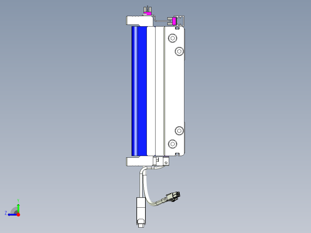 威洛博VL系列直线电机模组-2VL22H3-S2400右视图