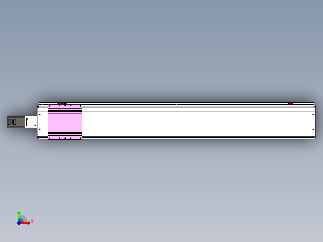 VF丝杆传动-一般环境VF22-L20-C-S1450-BC-P75-C4前视图