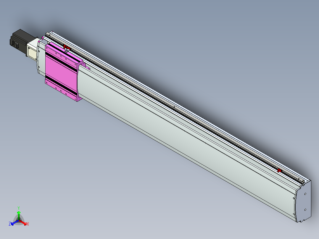 VF丝杆传动-一般环境VF22-L20-C-S1450-BC-P75-C4正等轴测图
