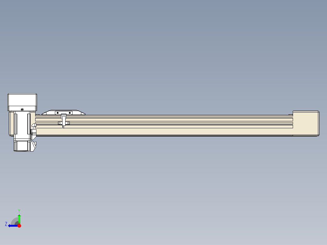 同步带全封闭直线模组TPA-HCB-65S-90-L450-MR-Y-P10-N3右视图