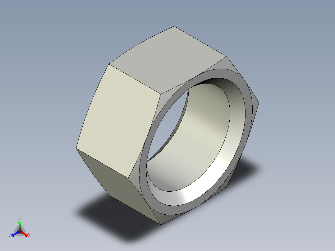 螺母-Nut_M7-4-8-15-15.stp正等轴测图