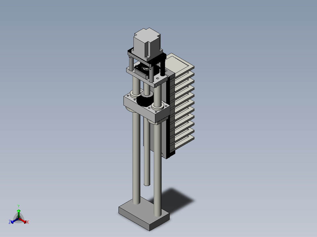 轴承套圈储料机械系统设计正等轴测图