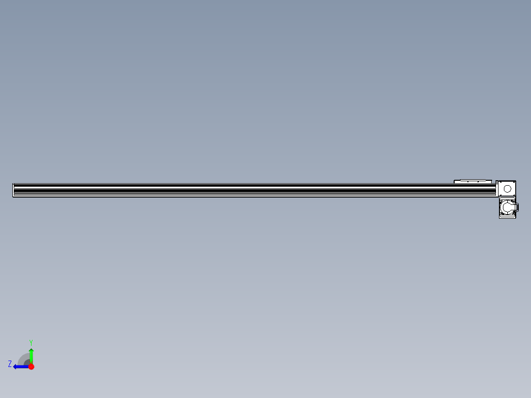 同步带全封闭直线模组TPA-HCB-110D-90-L1700-RP-Y-P40-N3右视图