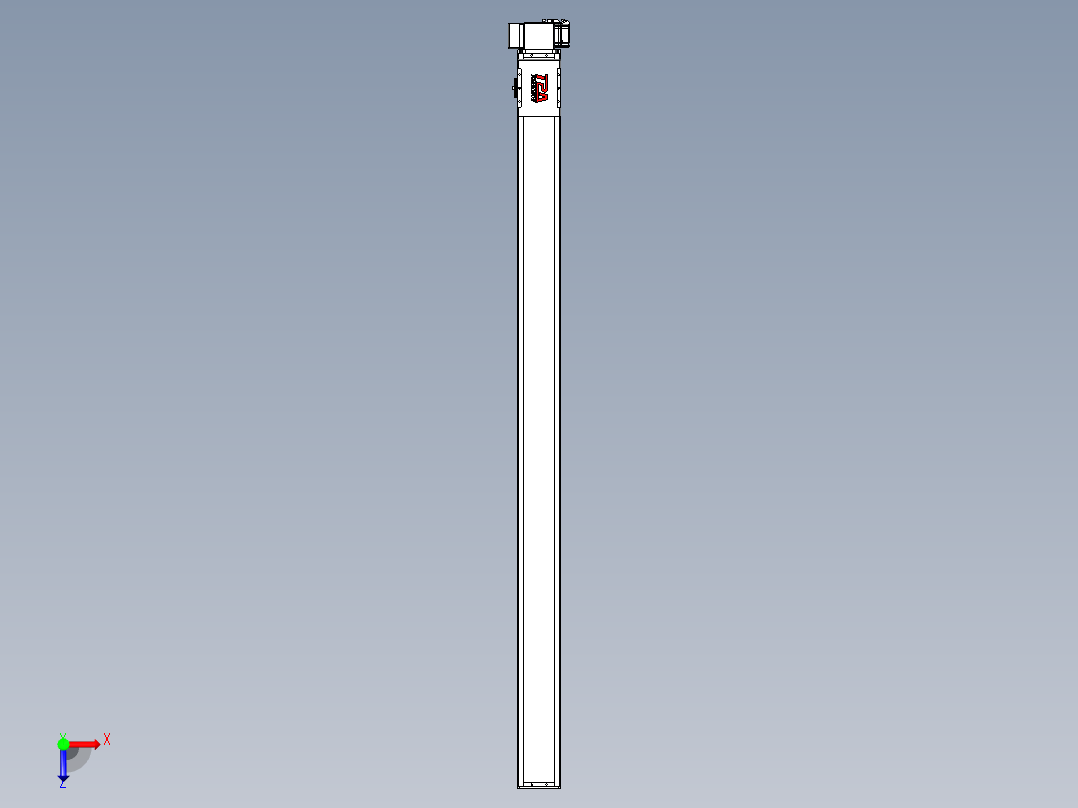 同步带全封闭直线模组TPA-HCB-110D-90-L1700-RP-Y-P40-N3俯视图