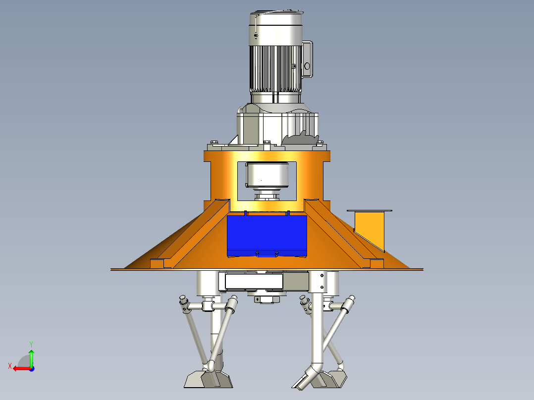行星搅拌机后视图