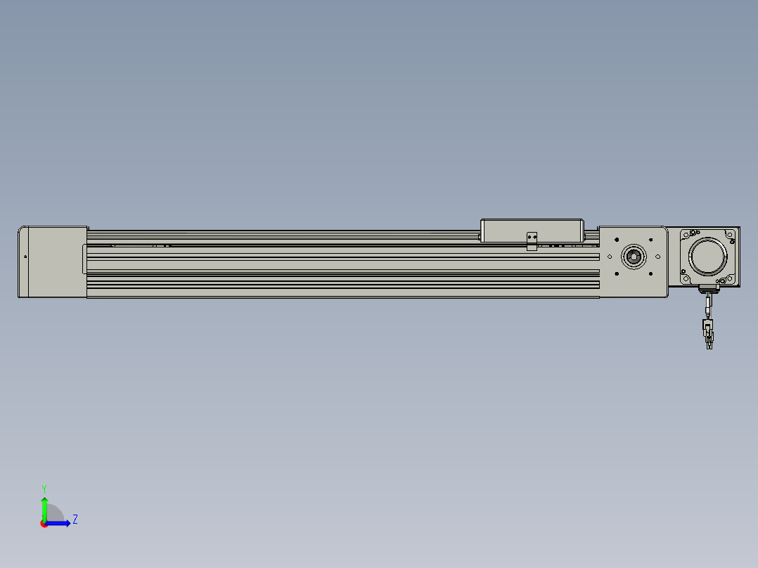 威洛博直线电机模组EB8-L100-S550-BL-P75-MS3左视图
