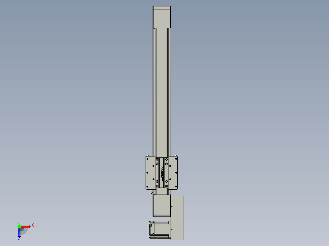 威洛博直线电机模组EB8-L100-S550-BL-P75-MS3俯视图