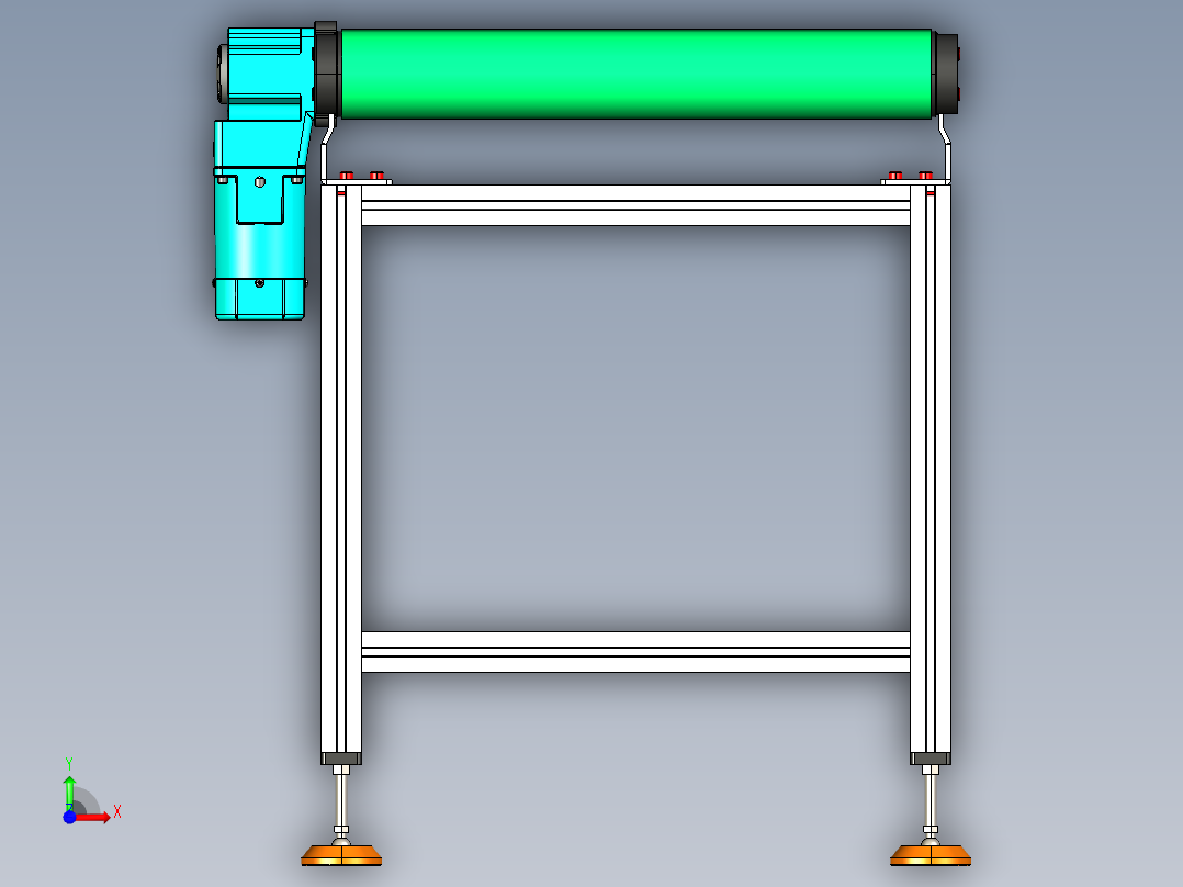 LE-XC4080-左直连驱动重载皮带线-负载200kg前视图