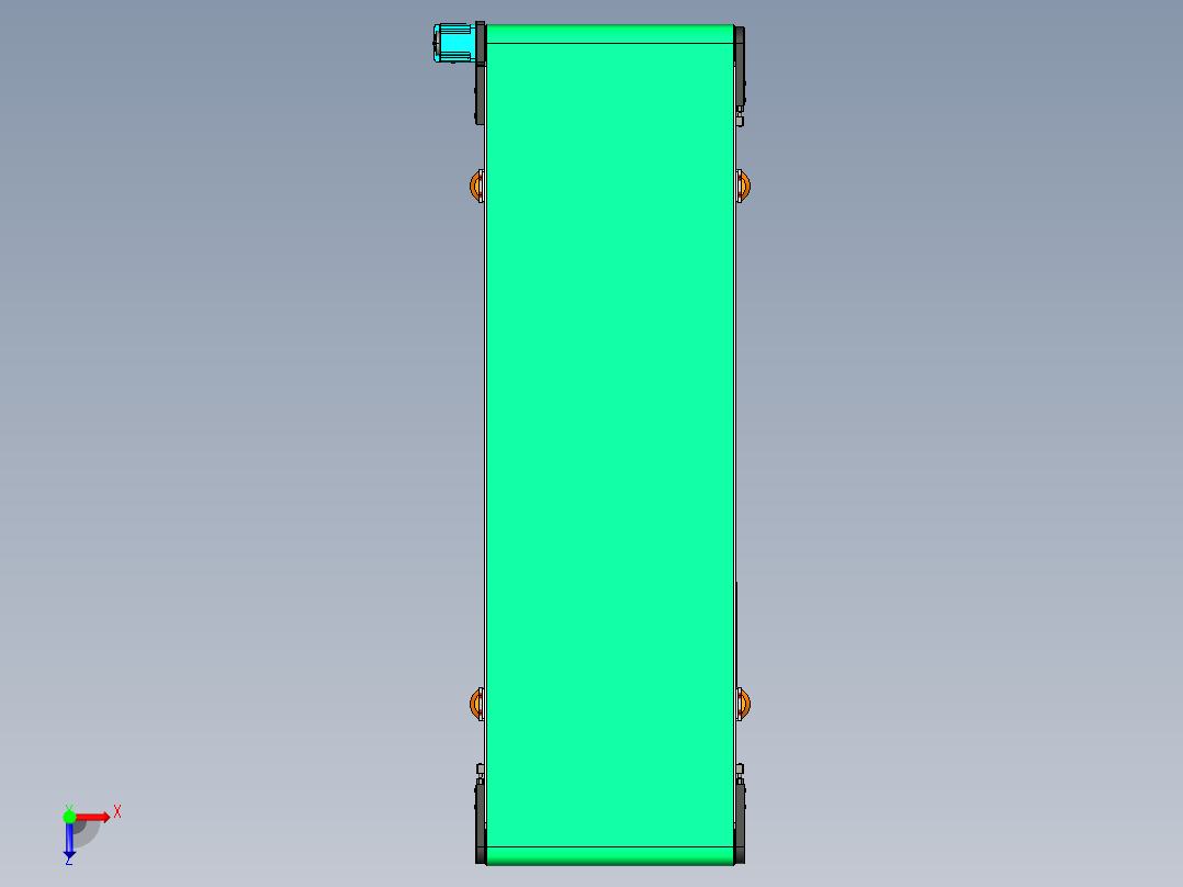 LE-XC4080-左直连驱动重载皮带线-负载200kg俯视图