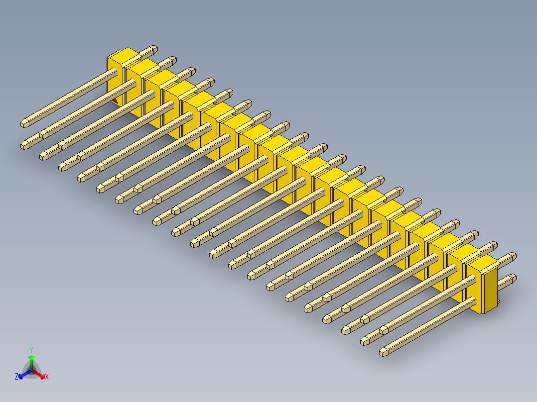 彩色公头100mil（2.54mm）系列-DS1021_yellow_2x20p_100mil_Type5_rev1.0