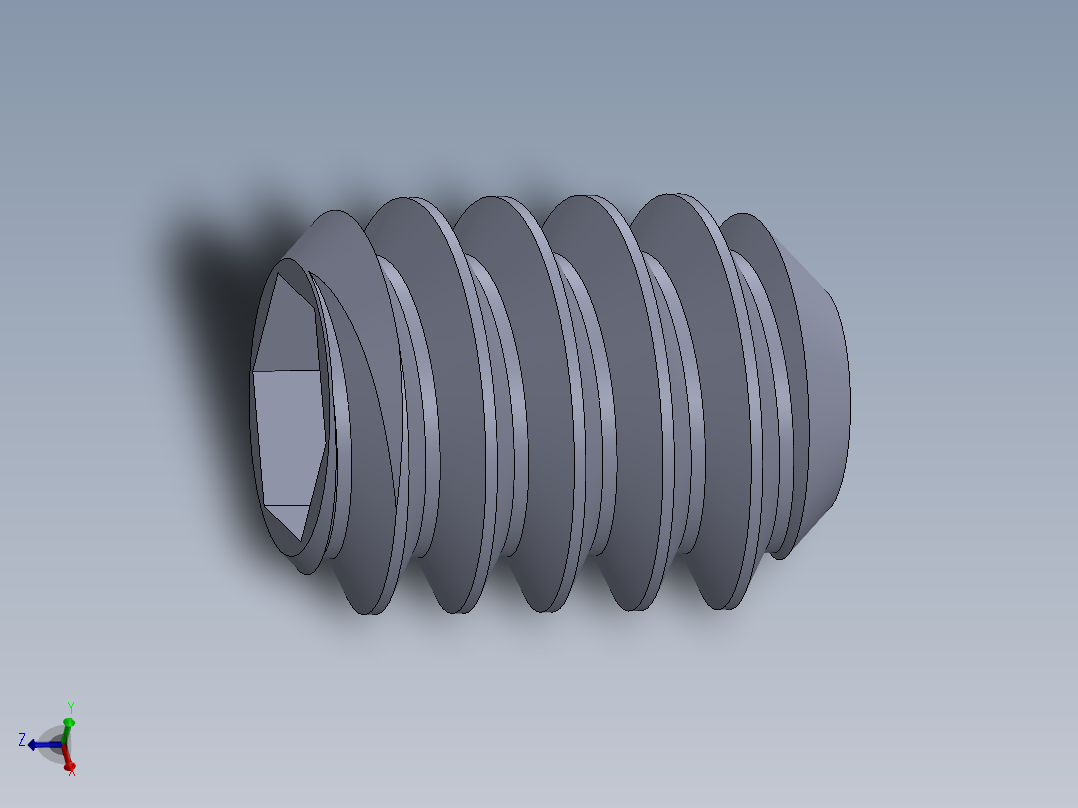UNC 平头紧定螺钉-UNC SET SCREW 10-24 x0.250.SLDPRT