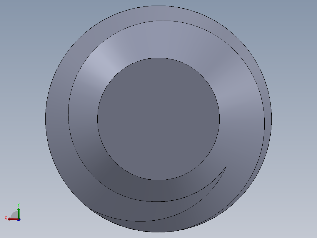 UNC 平头紧定螺钉-UNC SET SCREW 10-24 x0.250.SLDPRT后视图