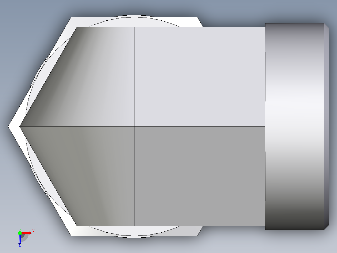 卡套式工业通用硬管接头EO_Adjustable_Locknut_elbow_WEE42LMOROMDCF俯视图