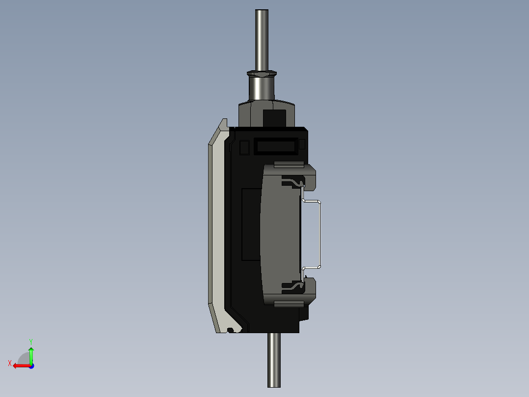 基恩士GT2-72N_72P_kc图纸模型后视图