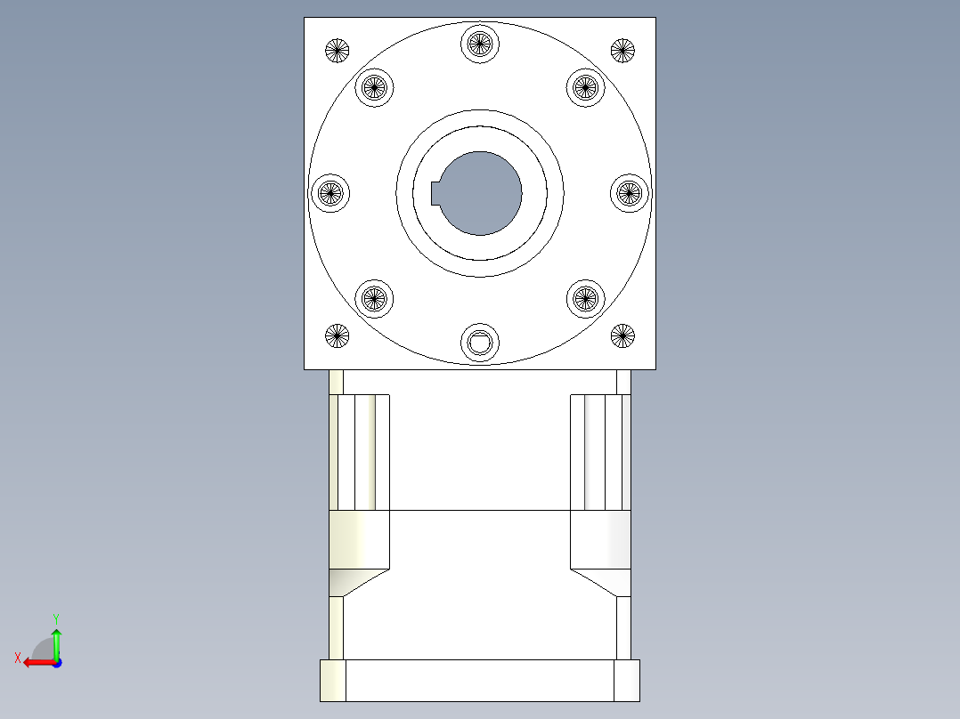 换向器50PW210双孔 PGH180-L1 38-180-215-M12.stp后视图