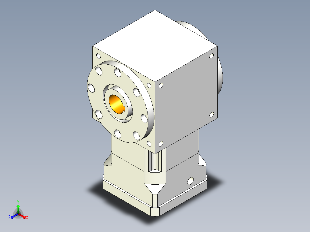 换向器50PW210双孔 PGH180-L1 38-180-215-M12.stp正等轴测图