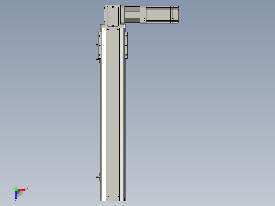 东锦同步带传动-直线滑台模组DH85B-L100-S400-BL-P400W俯视图