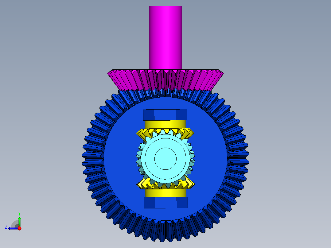 差速器齿轮右视图