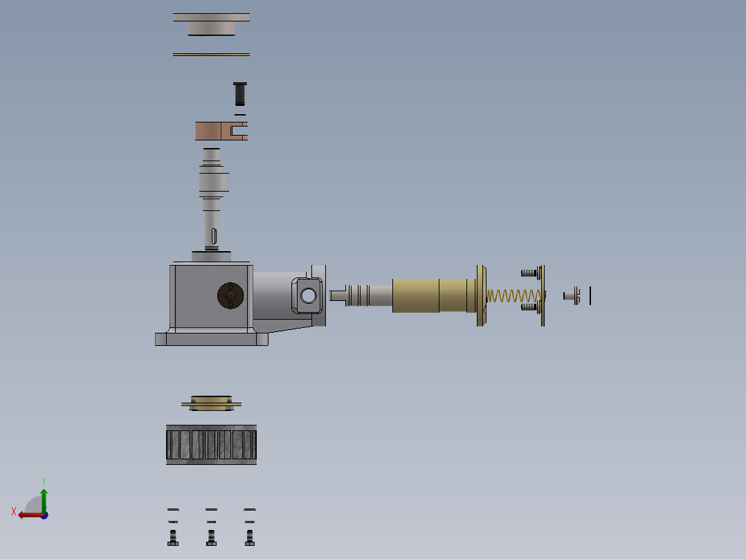 改型卧式柱塞泵三维SW模型后视图
