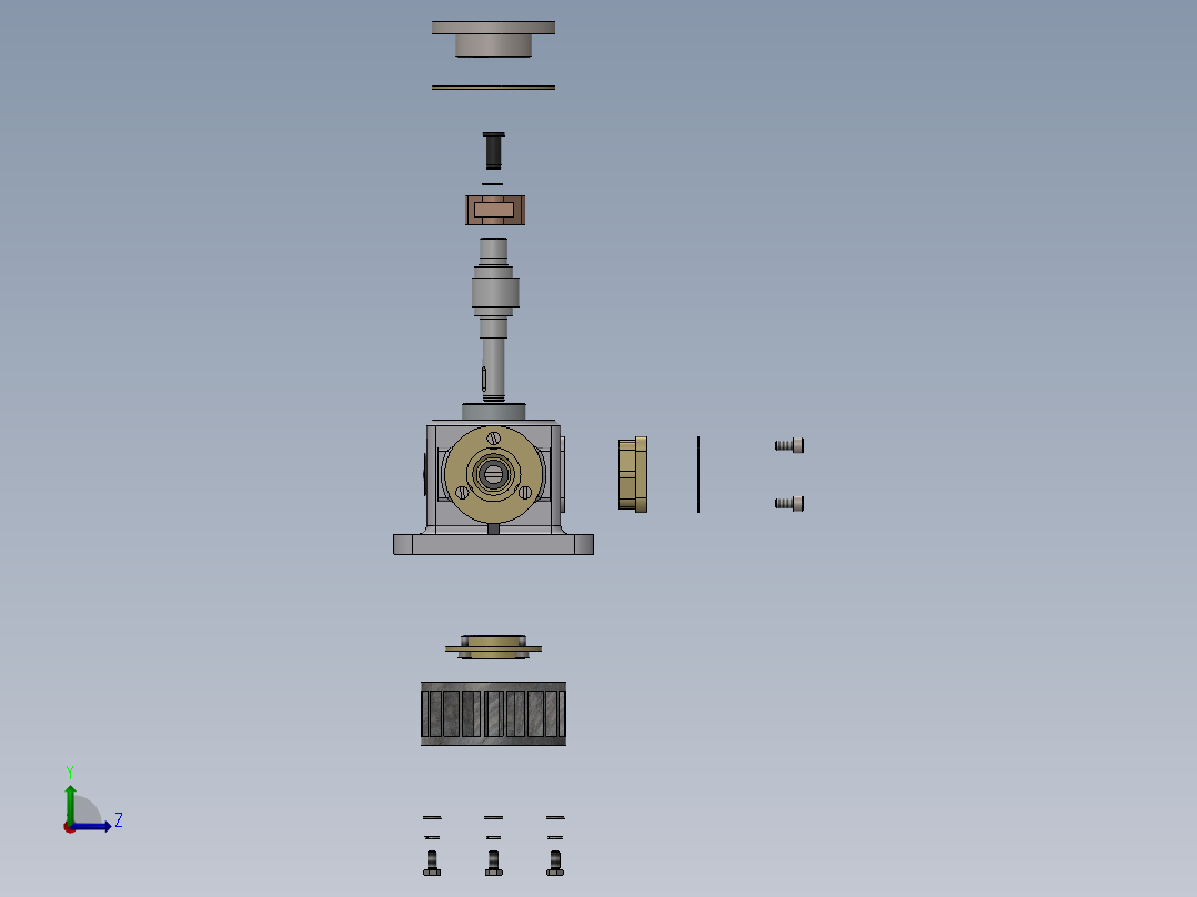 改型卧式柱塞泵三维SW模型左视图