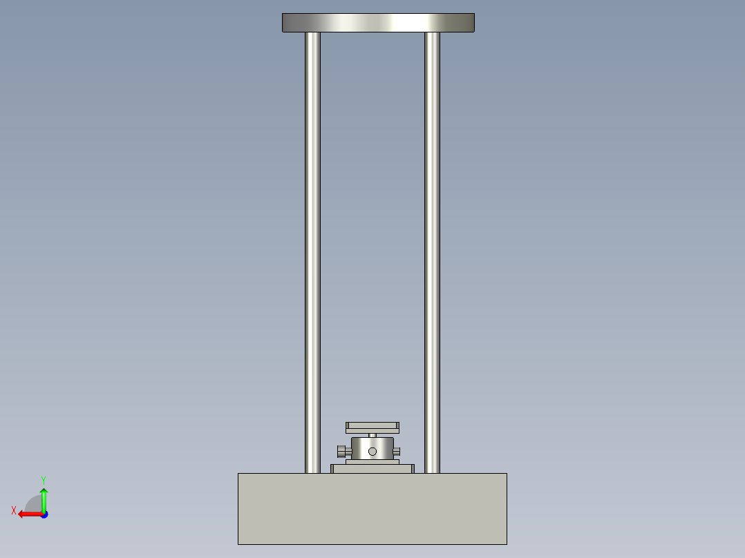 调倾斜平台后视图
