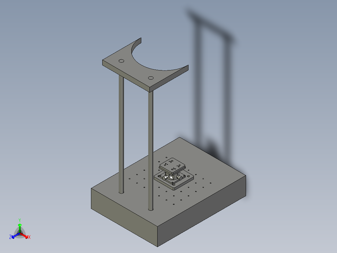 调倾斜平台正等轴测图