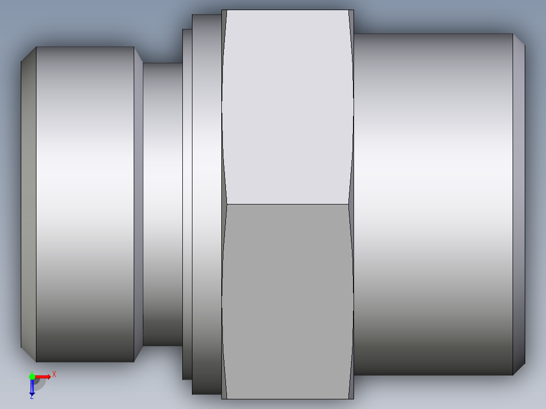 卡套式工业通用硬管接头EO_Male_Stud_connector_GE25SREDOMDCF俯视图