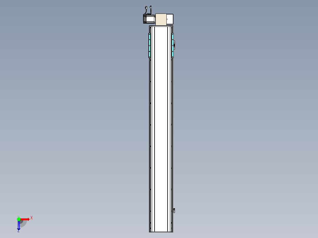 同步带滑台-半封闭B22H-L100-C-S1500-RD-P75-D3-N5俯视图