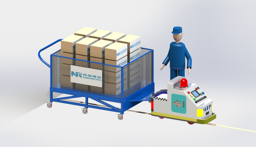 牵引式AGV小车<span style='color: red'>3D</span>模型