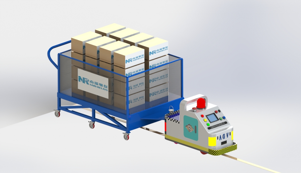 牵引式AGV小车3D模型