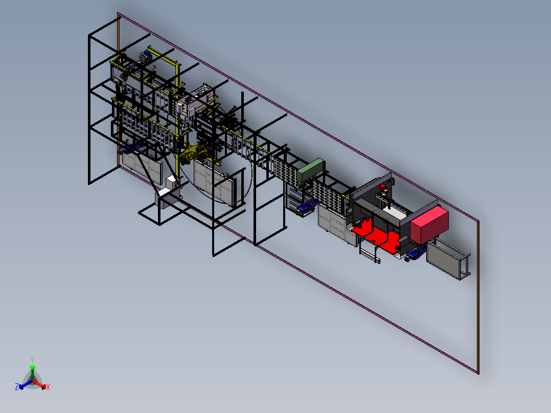 2023.02月-门板自动焊接打磨码垛生产线sw19可编辑正等轴测图