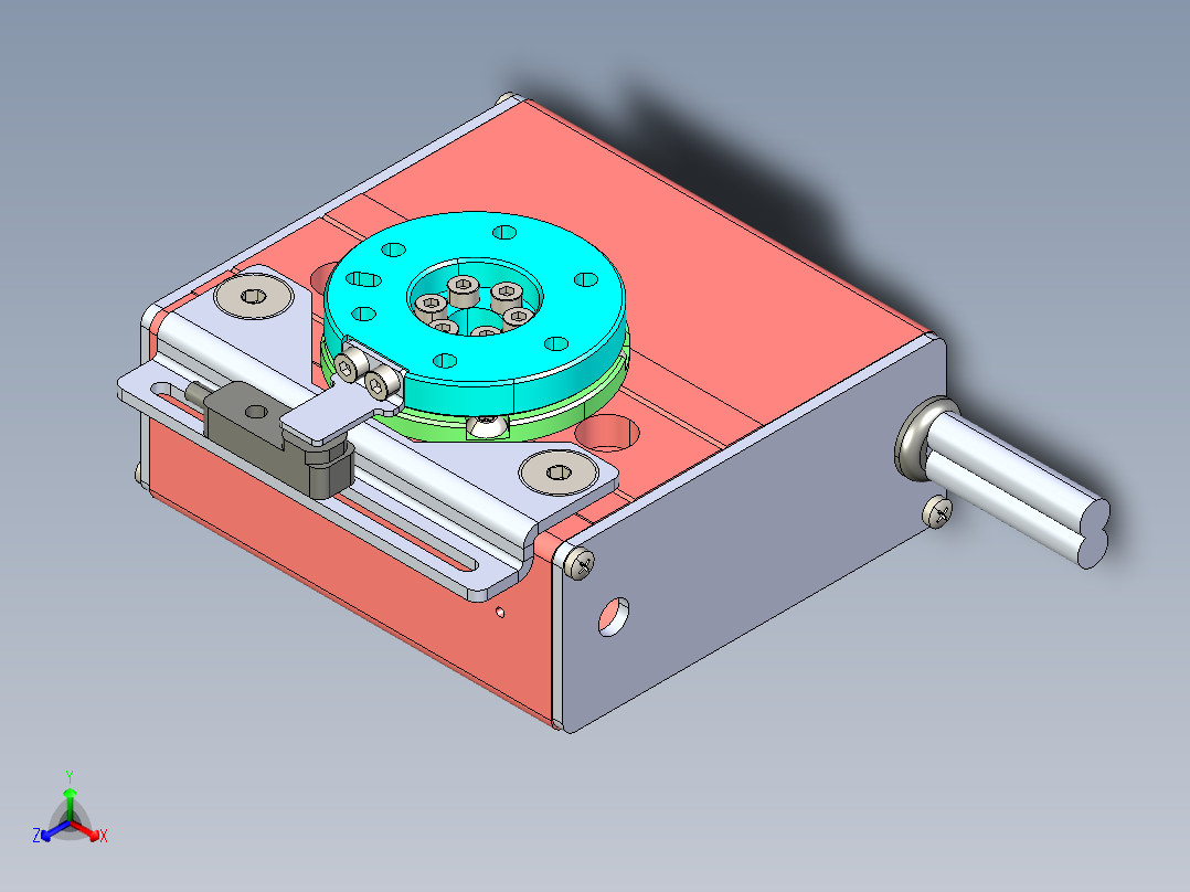 威洛博LNR电动转台LNR10-K-S-N正等轴测图