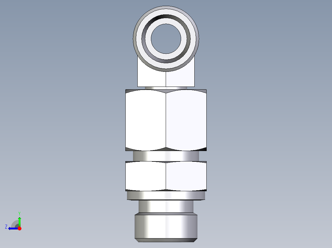 卡套式工业通用硬管接头EO_Assembled_adjustable_standpipe_branch_tee_EVT14SROMD71右视图