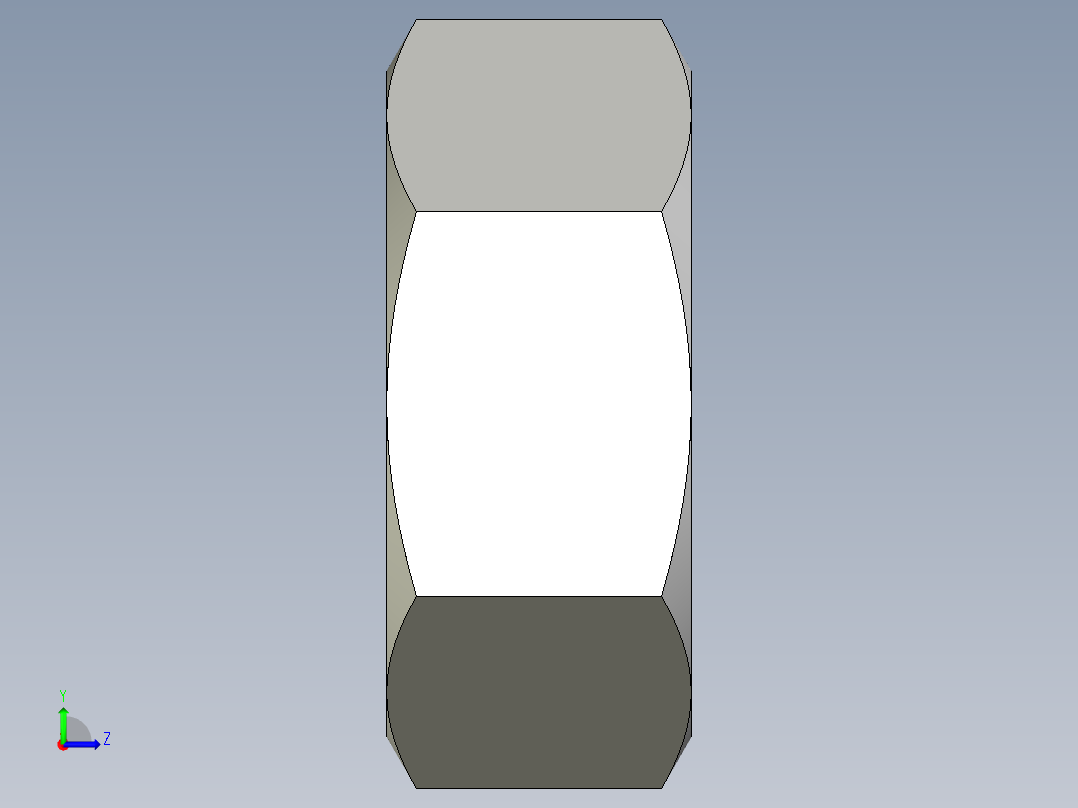 M4 x 0.7mm Thread HEX NUT.IGS左视图