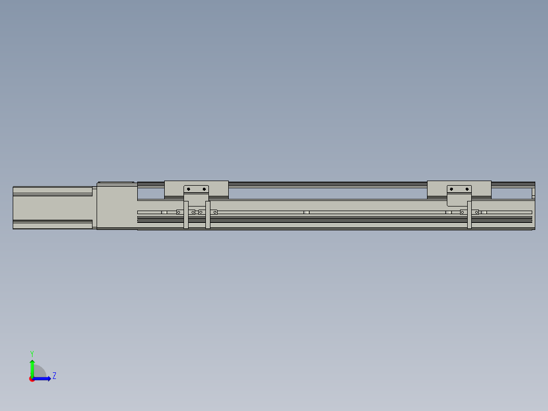 直线模组LHAT10-CA-S350-M-C3设计图纸左视图