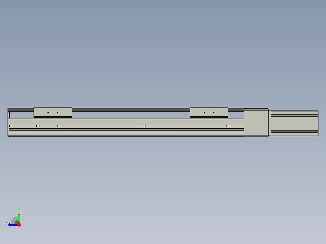 直线模组LHAT10-CA-S350-M-C3设计图纸右视图