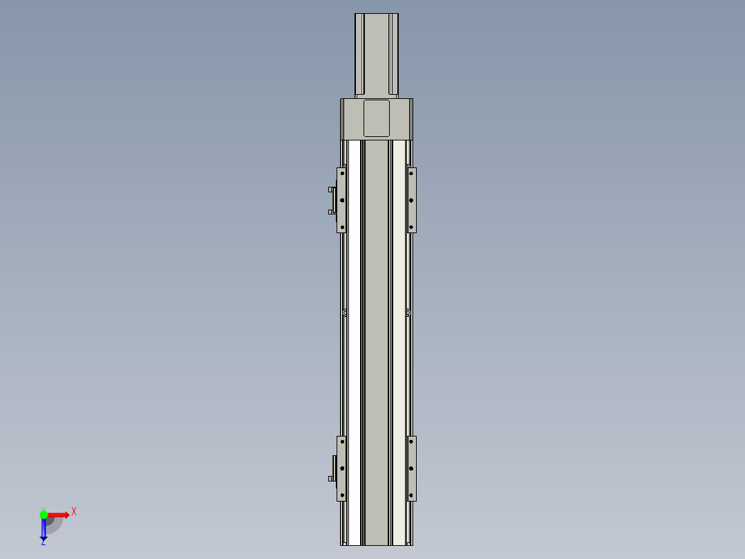 直线模组LHAT10-CA-S350-M-C3设计图纸俯视图