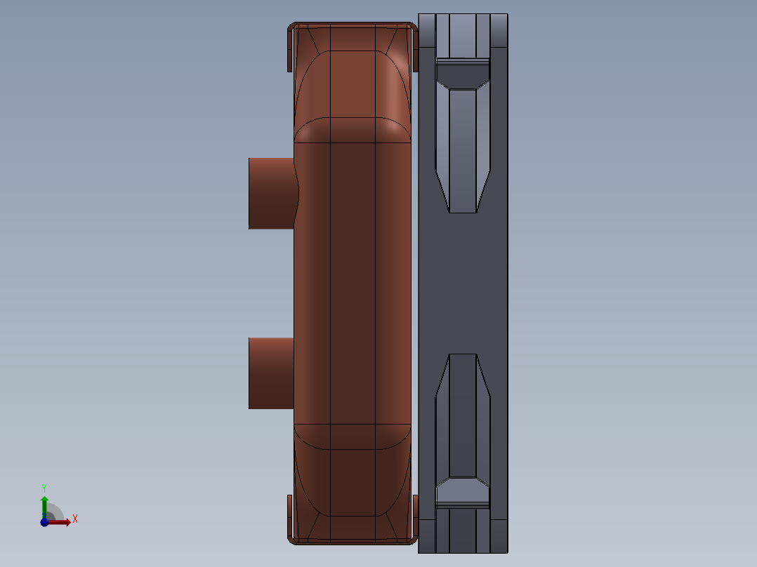 蜂窝状散热器PC水冷却器前视图