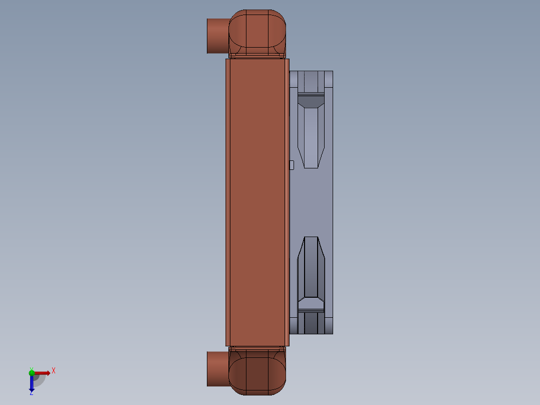 蜂窝状散热器PC水冷却器俯视图
