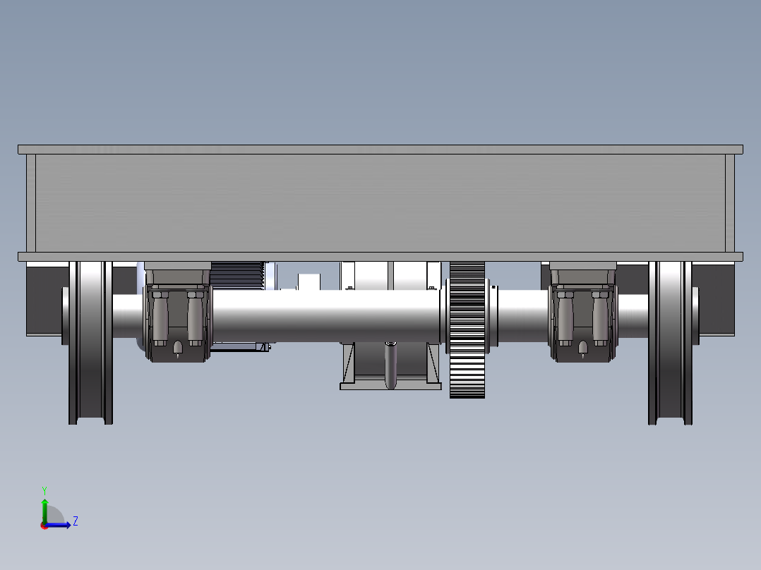 60T电动平车装配三维SW模型=1555927==400左视图