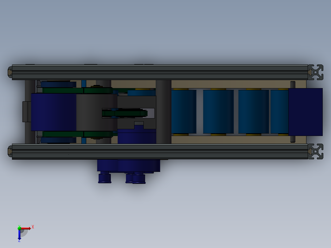 自动组装机俯视图