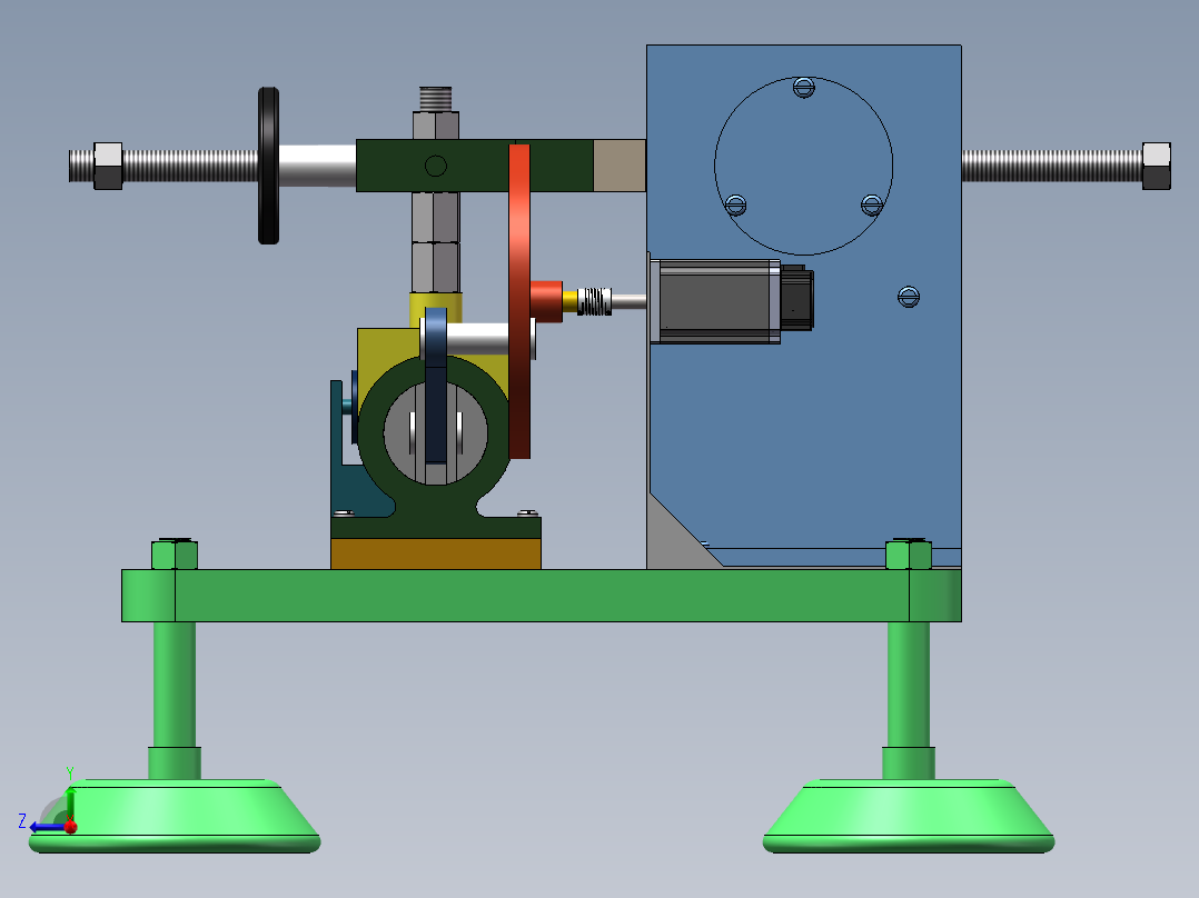 往复式摩擦试验机结构三维右视图
