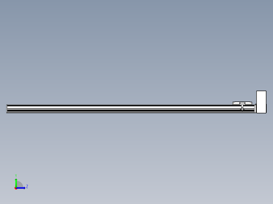 同步带全封闭直线模组TPA-HCB-105D-90-L1450-LU-C-P20-N3左视图