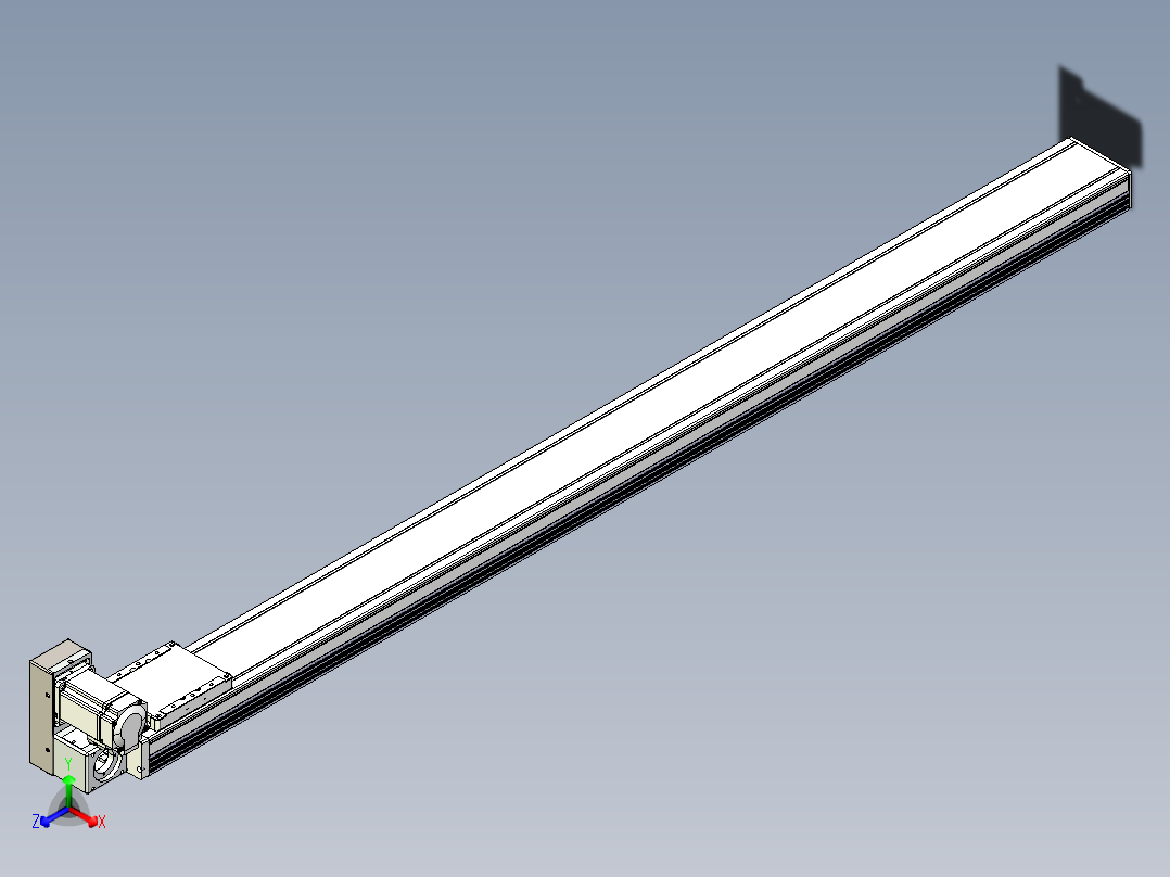 同步带全封闭直线模组TPA-HCB-105D-90-L1450-LU-C-P20-N3正等轴测图