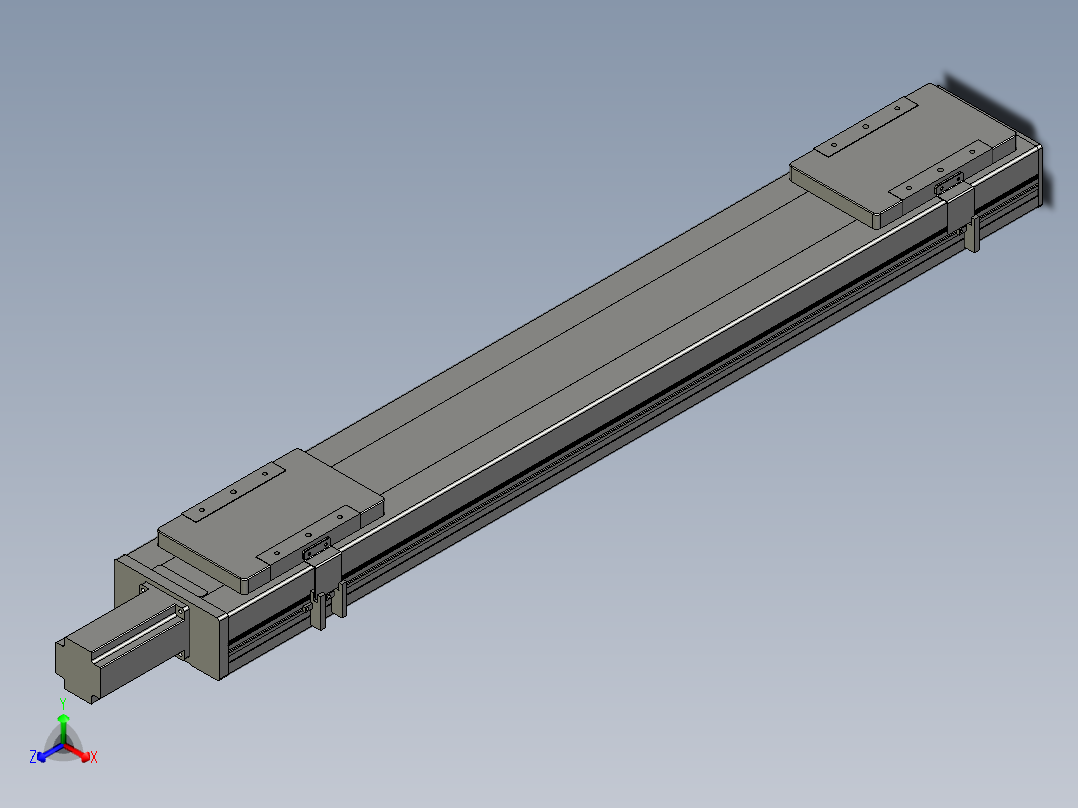 直线模组LHC14-S800-M设计图纸正等轴测图